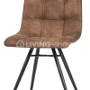 TIMELESS LIVING Eetkamerstoel industrieel design pu grijs