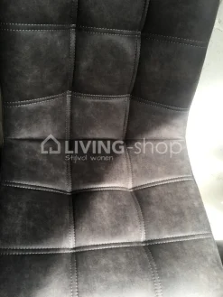 TIMELESS LIVING Eetkamerstoel industrieel design pu grijs