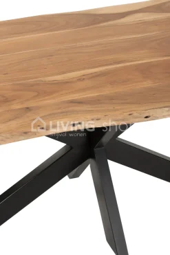 J-LINE Eettafel Gerard boomstamtafel met ster poot