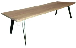 Castle-Line Eiken boomstamtafel L240x100XH77CM