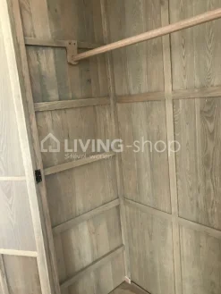 TIMELESS LIVING Eiken kleerkast met louvredeuren, klassieke halkast louvre