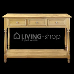 Eiken Riviera Console landelijke stijl met 3 laden