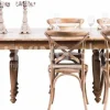 TIMELESS LIVING Eiken verlengbare ovale eettafel landelijke stijl