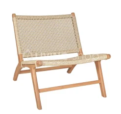 Ethnic Viro Rotan Houten Lounge Stoel Scandinavische stijl Naturel