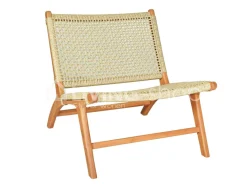Ethnic Viro Rotan Houten Lounge Stoel Scandinavische stijl Naturel