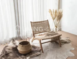 Etnisch Viro teak lounge fauteuil