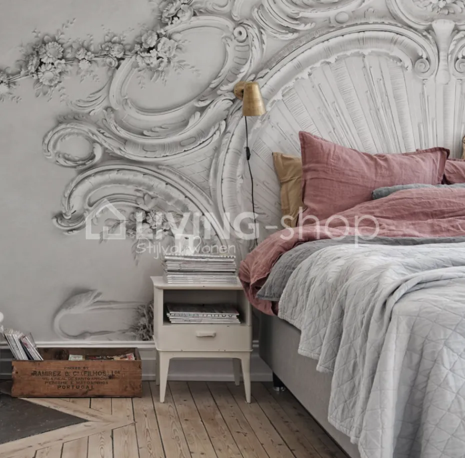 Rebel Walls Frans Ornament behang barok Stucco Gloria