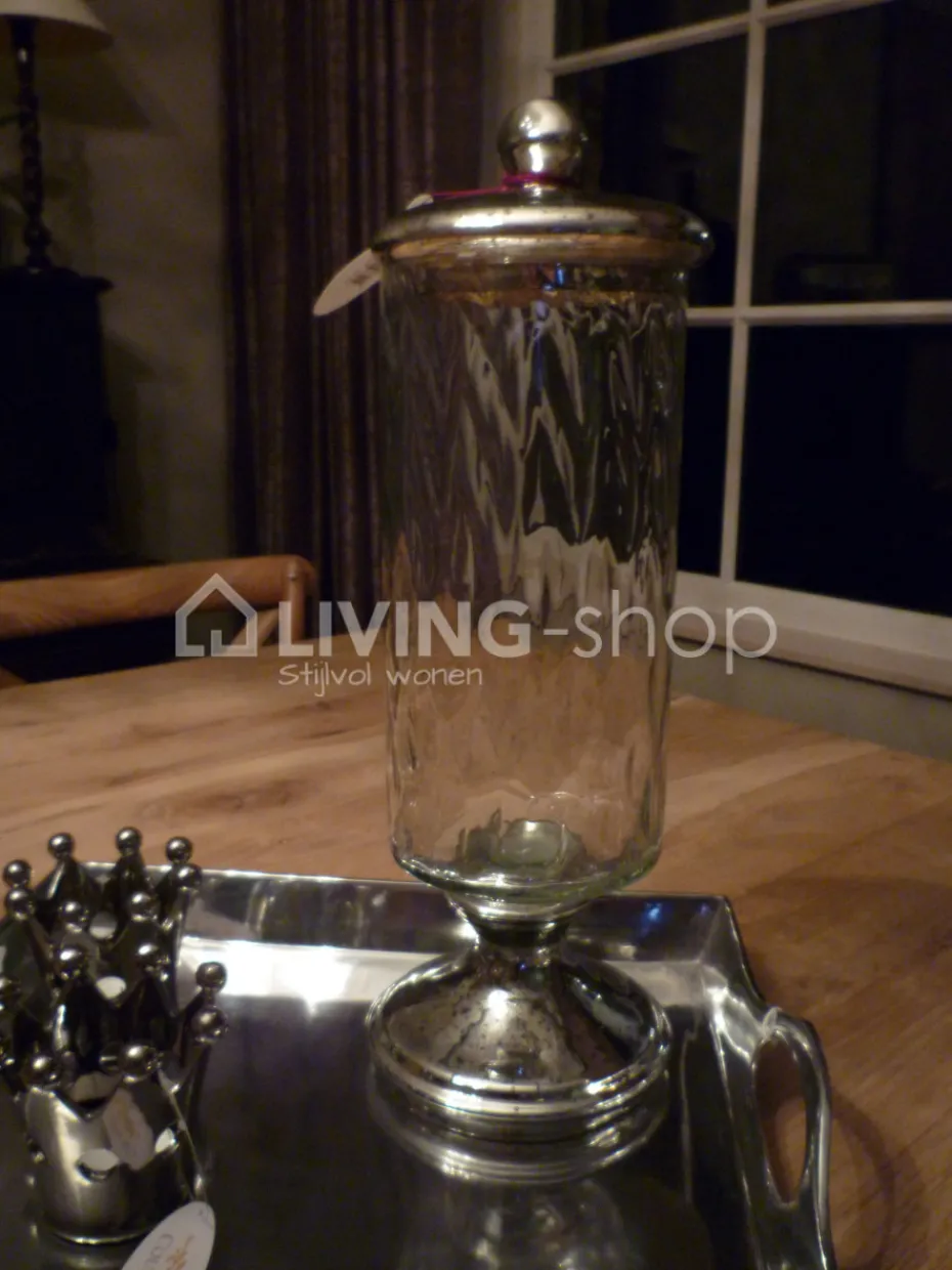 Countryfield Glazen Potiche vaas,