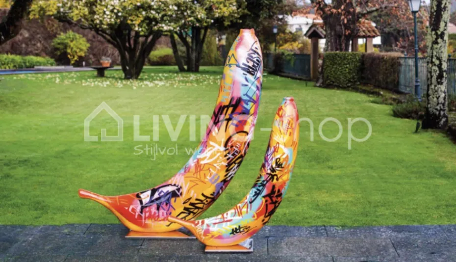 BULL&STEIN Graffiti banaan Bull & Stein sculpture H80cm