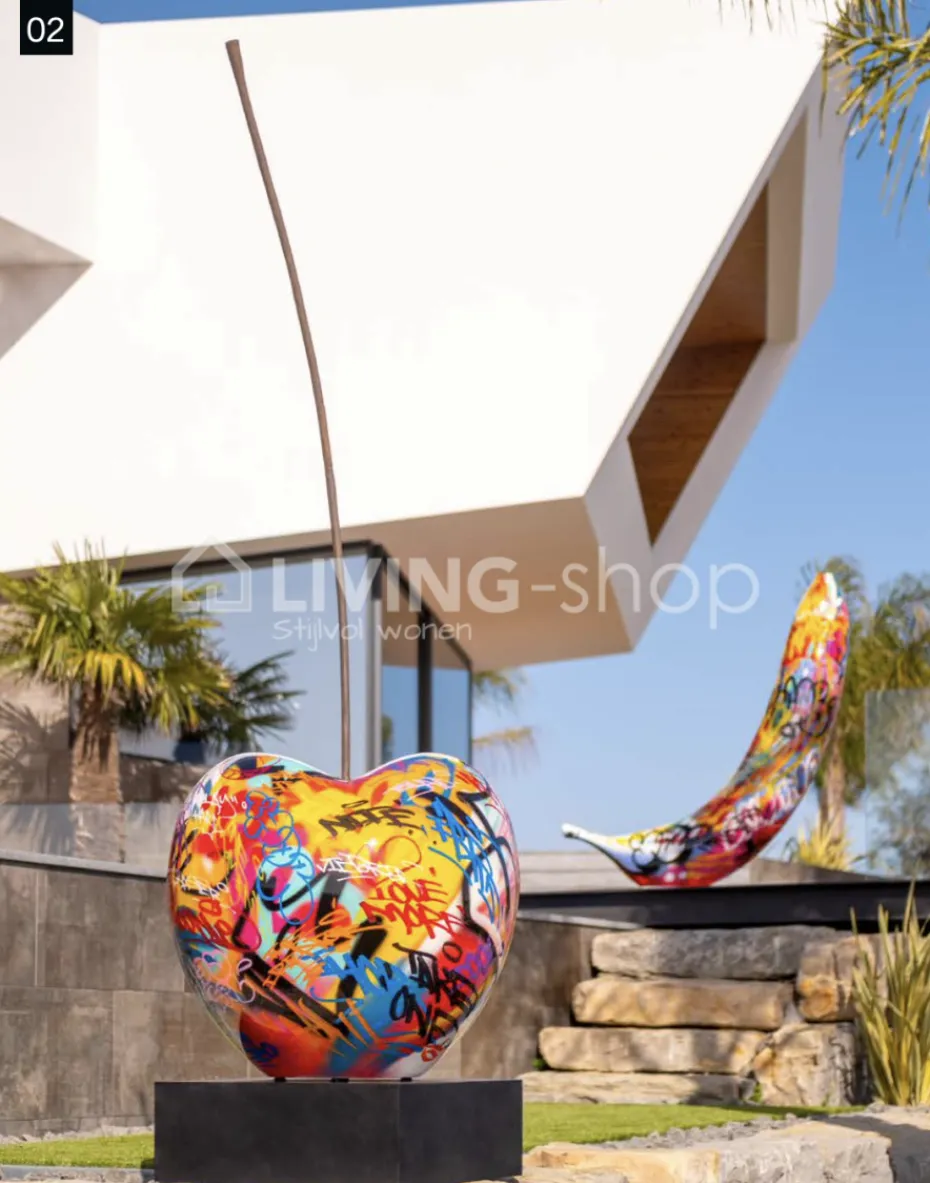 BULL&STEIN Graffiti banaan Bull & Stein sculpture H80cm