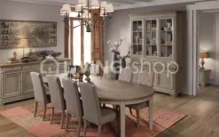 TIMELESS LIVING Greige vitrinekast landelijke stijl
