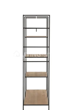 J-LINE Halkapstok kledingrek met houten schappen