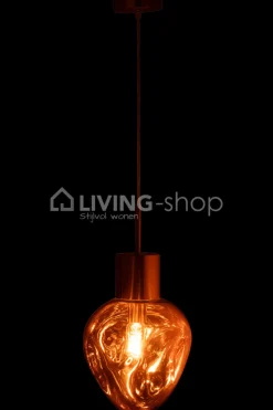 J-LINE Hanglamp glas koper landelijke keukenverlichting
