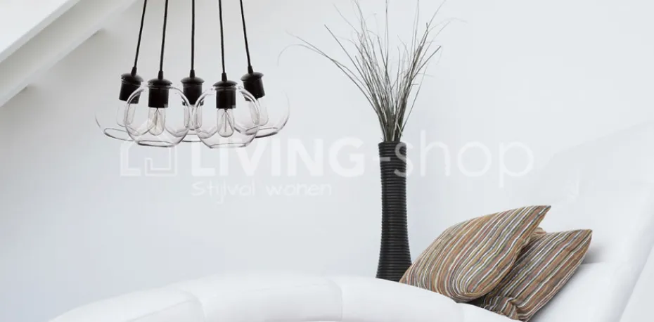 Artisanale verlichting Hanglamp glazen bollen Globe