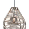 J-LINE Hanglamp met bol lampenkap rotan bamboe