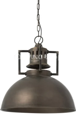 J-LINE Hanglamp Metaal Grijs Industrieel Verlichting