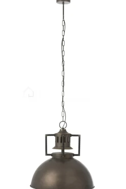 J-LINE Hanglamp Metaal Grijs Industrieel Verlichting