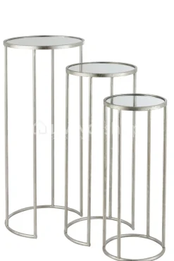 J-LINE Hoge bijzettafels loft stijl staanders Leo