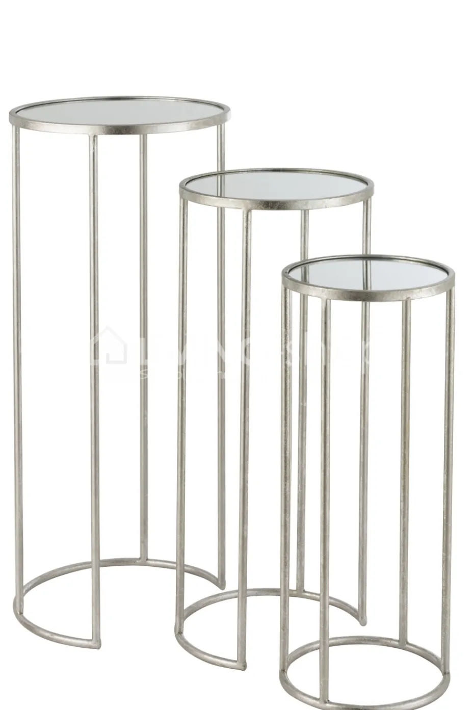 J-LINE Hoge bijzettafels loft stijl staanders Leo