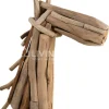 J-LINE Houten beeld paardenkop sculptuur stukken hout