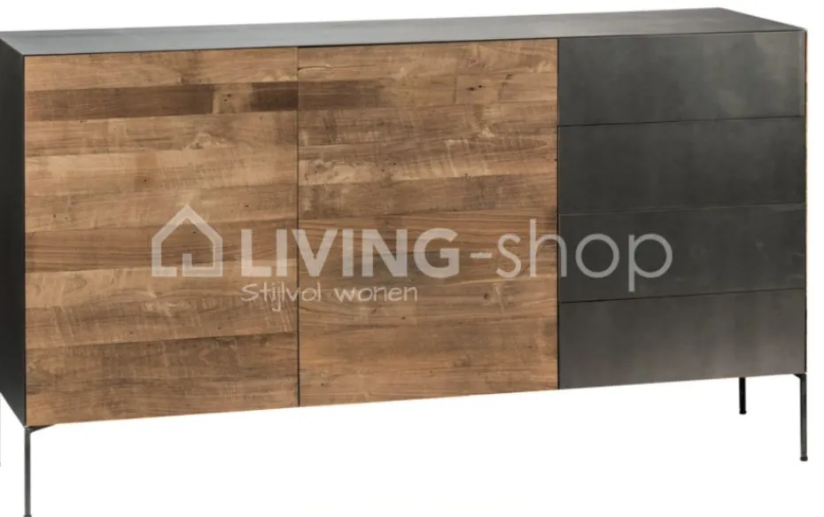 TIMELESS LIVING Industriële stijl dressoir in 3 delen