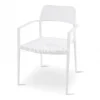 Castle-Line INDY tuinstoel alu wit met textilene witgrijs Castle Line outdoor living