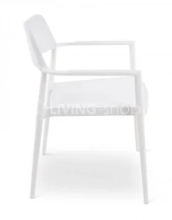 Castle-Line INDY tuinstoel alu wit met textilene witgrijs Castle Line outdoor living
