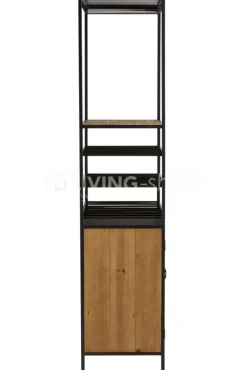 J-LINE J line Wijnkast met wijnrek voor flessen hout en metaal