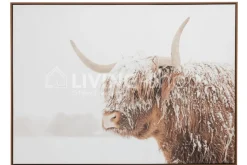 J-LINE Jak in winterlandschap Wanddecoratie
