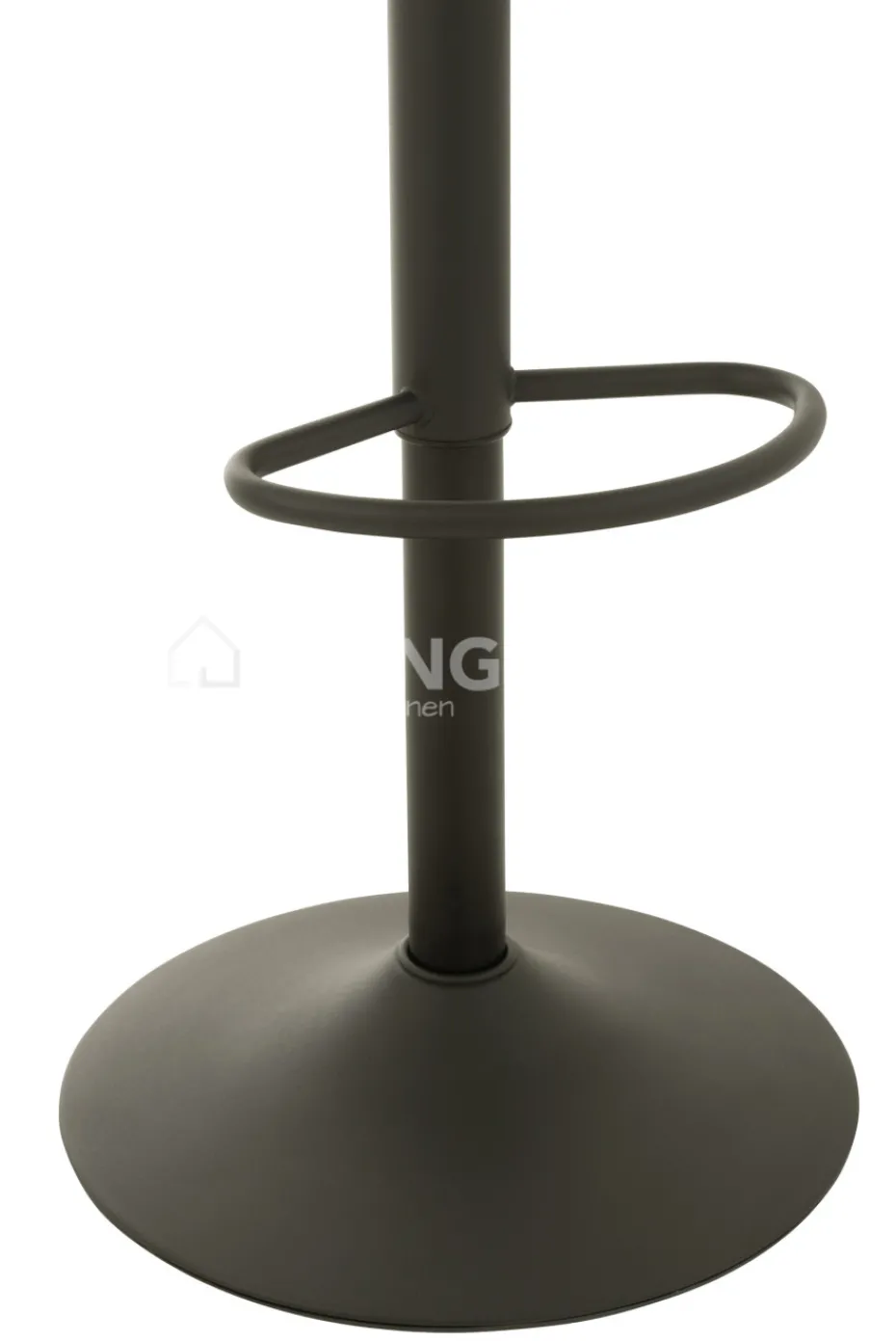 J-LINE barstoel hout metaal met rugleuning