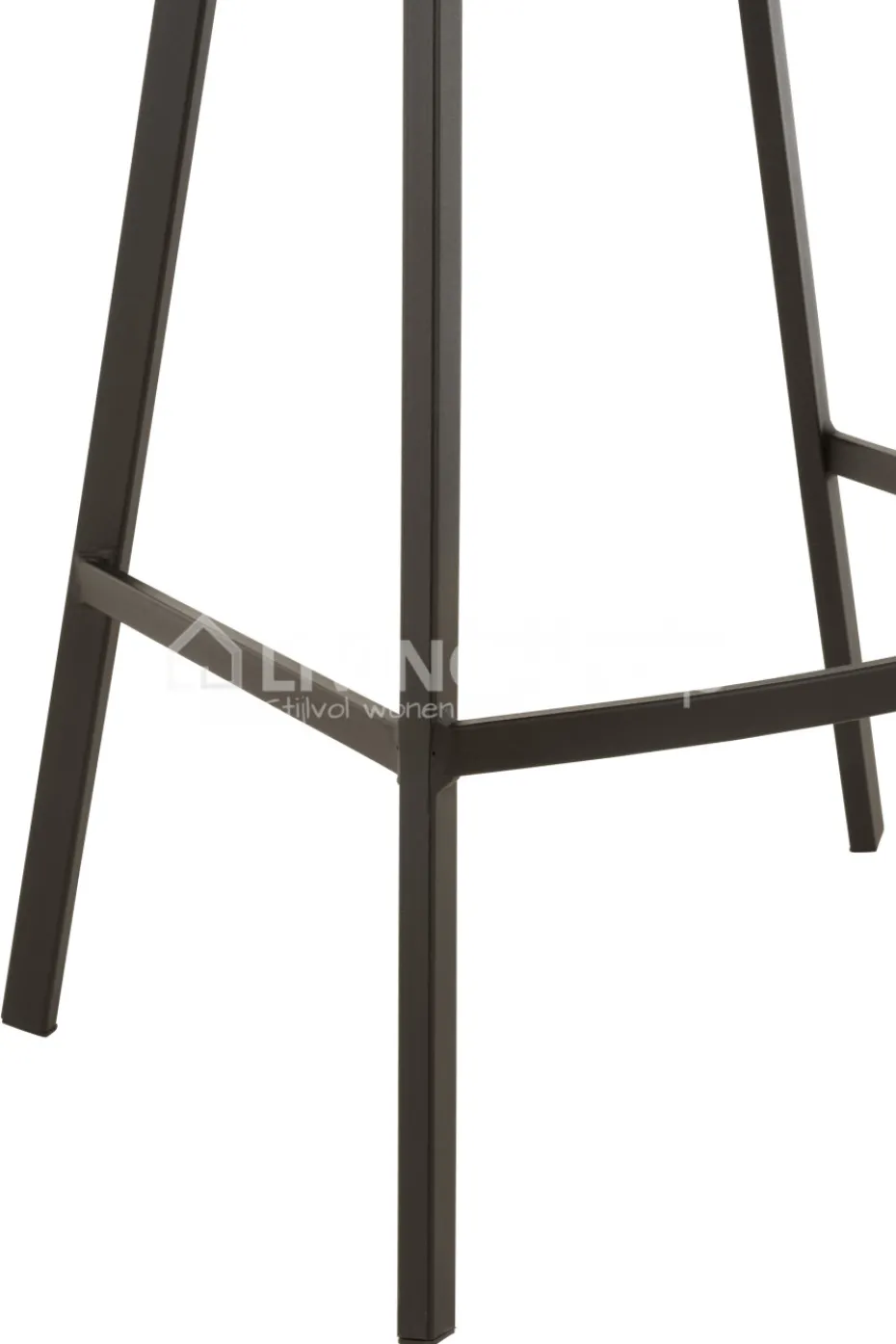 J-LINE Barstoel Olivier Textiel metaal grijs