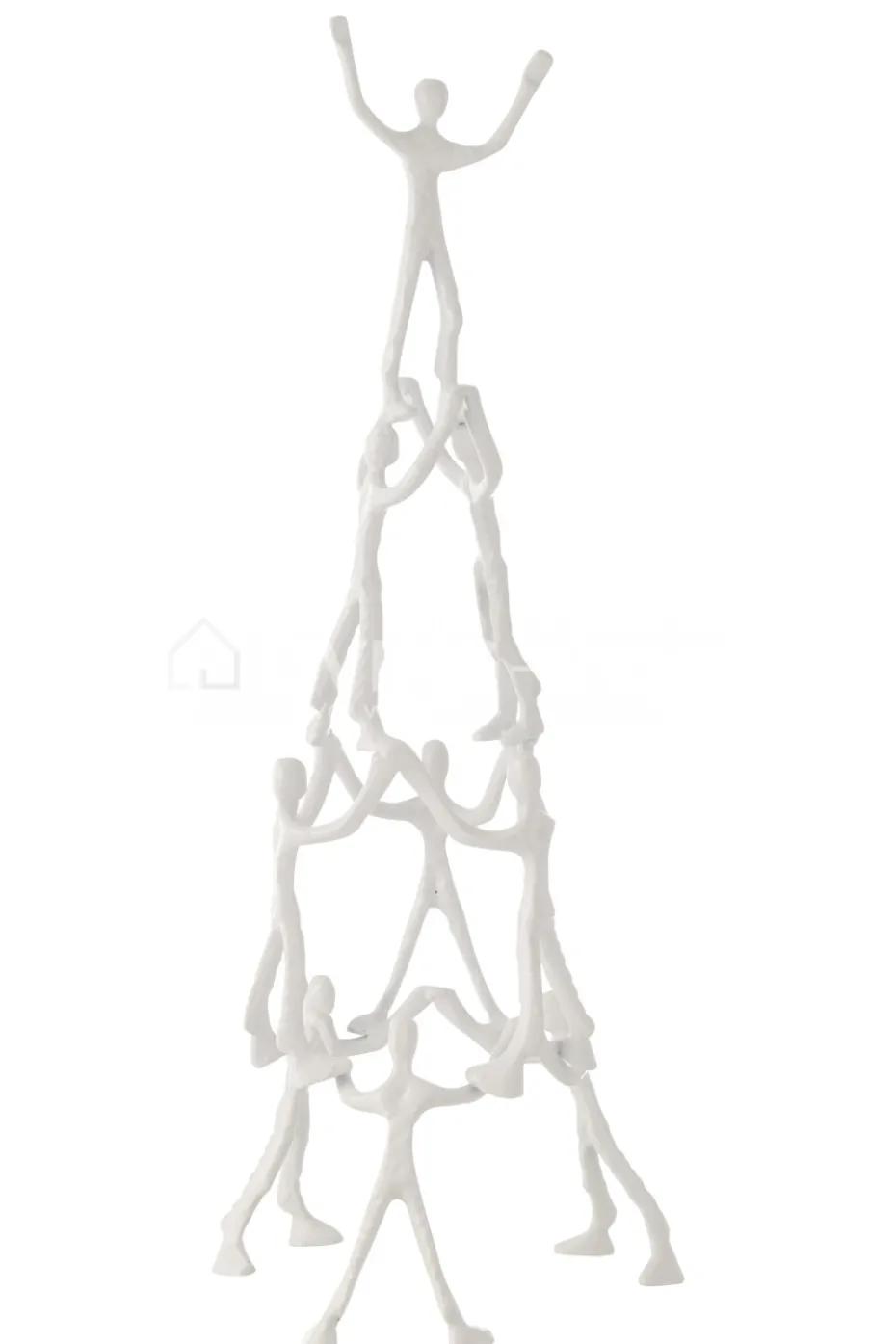 J-LINE beeld 9 Personen Piramide aluminium zwart