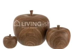 J-LINE decoratieve appel bruin Medium