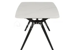 J-LINE dineertafel porselein + poot zwart metaal
