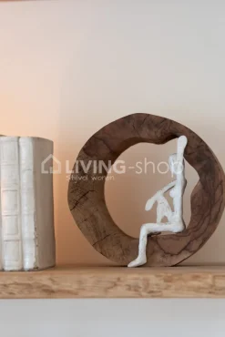 J-LINE figuren in mangohout decoratie beelden