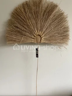 J-LINE gedroogde bloemen 8 takken blad gras naturel