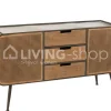 J-LINE Kast tv meubel met 3 lades Safari Collectie