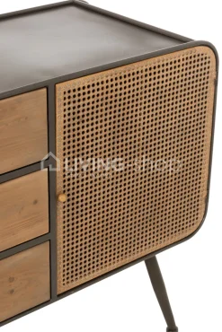J-LINE Kast tv meubel met 3 lades Safari Collectie