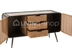 J-LINE Kast tv meubel met 3 lades Safari Collectie