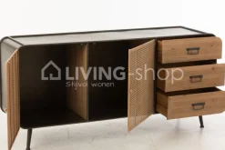 J-LINE Kast tv meubel met 3 lades Safari Collectie