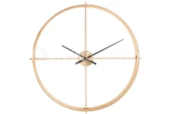 J-LINE klok rond metaal goud small JLINE