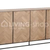 J-LINE Landelijke Stijl Meubelen Dressoir Visgraat Naturel