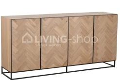 J-LINE Landelijke Stijl Meubelen Dressoir Visgraat Naturel
