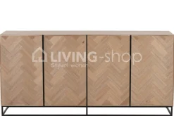 J-LINE Landelijke Stijl Meubelen Dressoir Visgraat Naturel