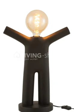 J-LINE P'tit Maurice lamp mannetje zwart