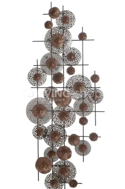 J-LINE Wanddecoratie Bloemen metaal