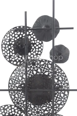 J-LINE Wanddecoratie Bloemen metaal