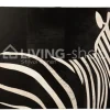 J-LINE wanddecoratie kader zebra leder zwart wit