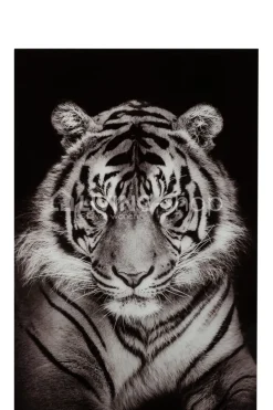 J-LINE wanddecoratie tijger getemperd glas