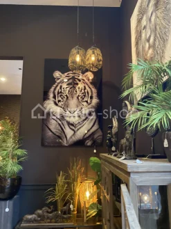 J-LINE wanddecoratie tijger getemperd glas